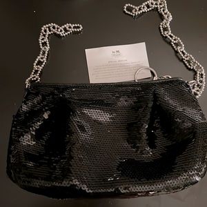 COACH Black Sequence Clutch Purse